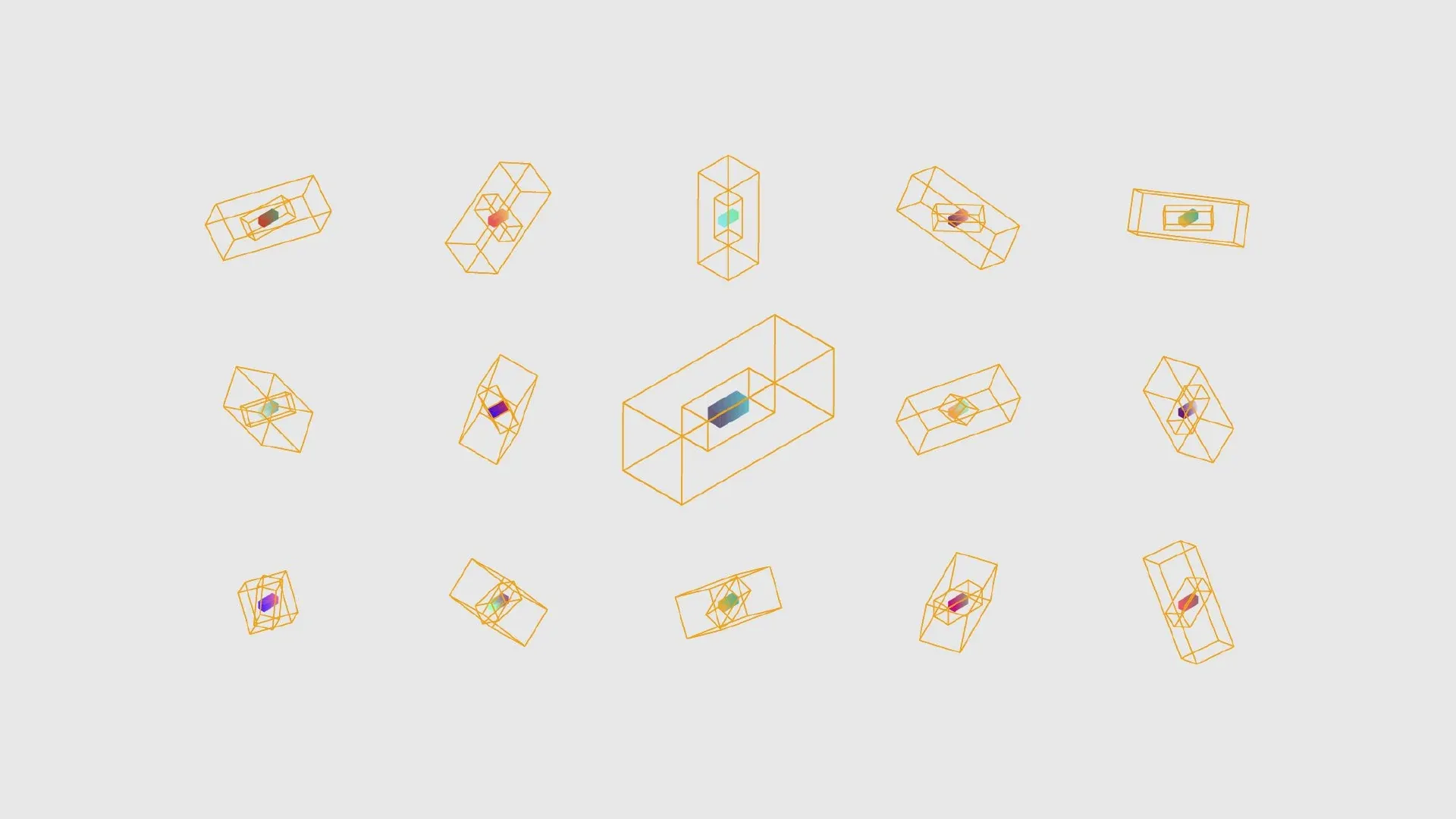 Variations of the geometric frame around a central Schiffman symbol.